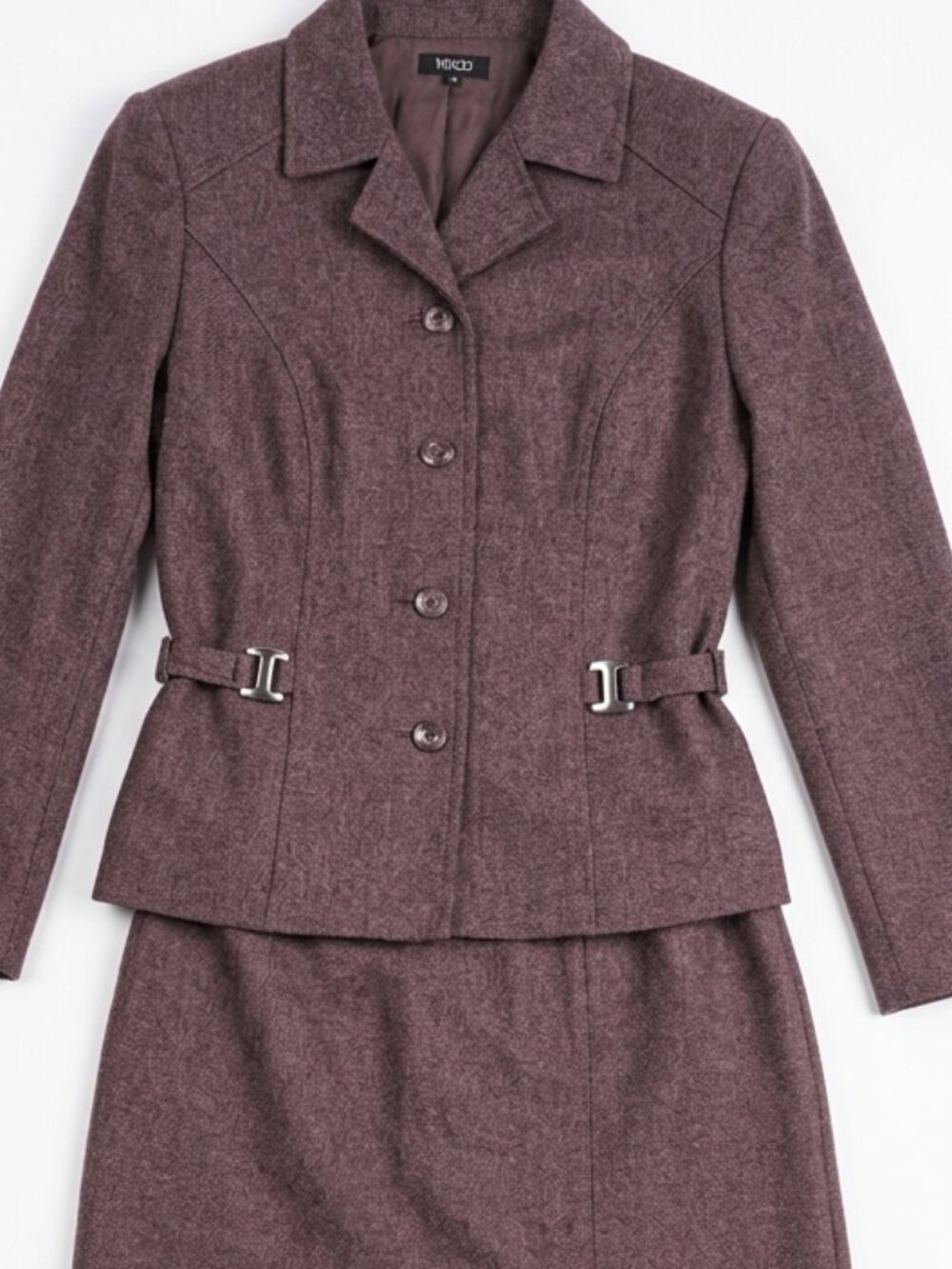 Vintage Heathered Brown 2-Piece Skirt Set